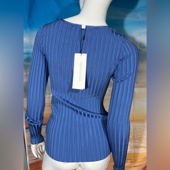 NWT Veronica Beard Clara Ribbed Top - Picture 5 of 10